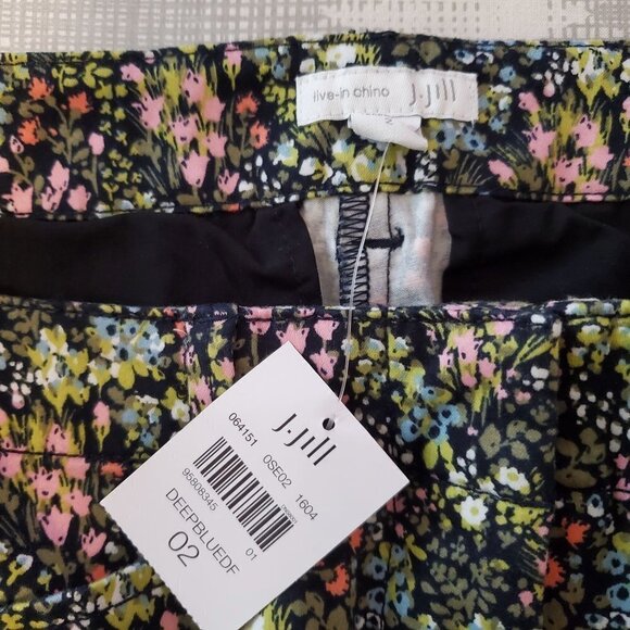 J. Jill 2 Live In Chino Ankle Pants Ditzy floral Tapered‎ leg stretch - Picture 4 of 12